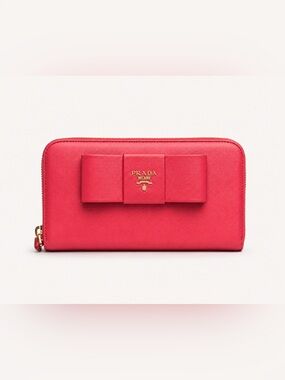 HOT PINK PRADA ZIPPY WALLET